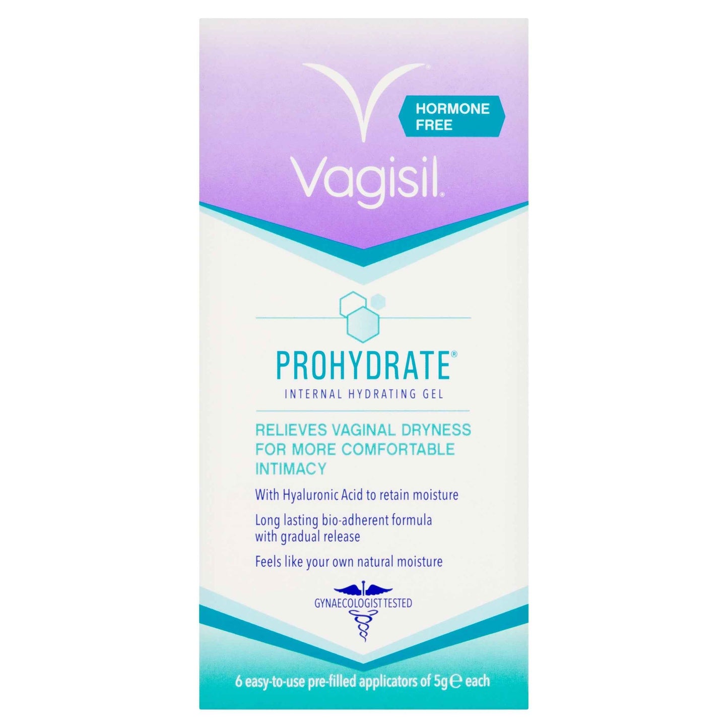 VAGISIL Prohydrate Internal Hydrating Gel Applicators 6 X 5g