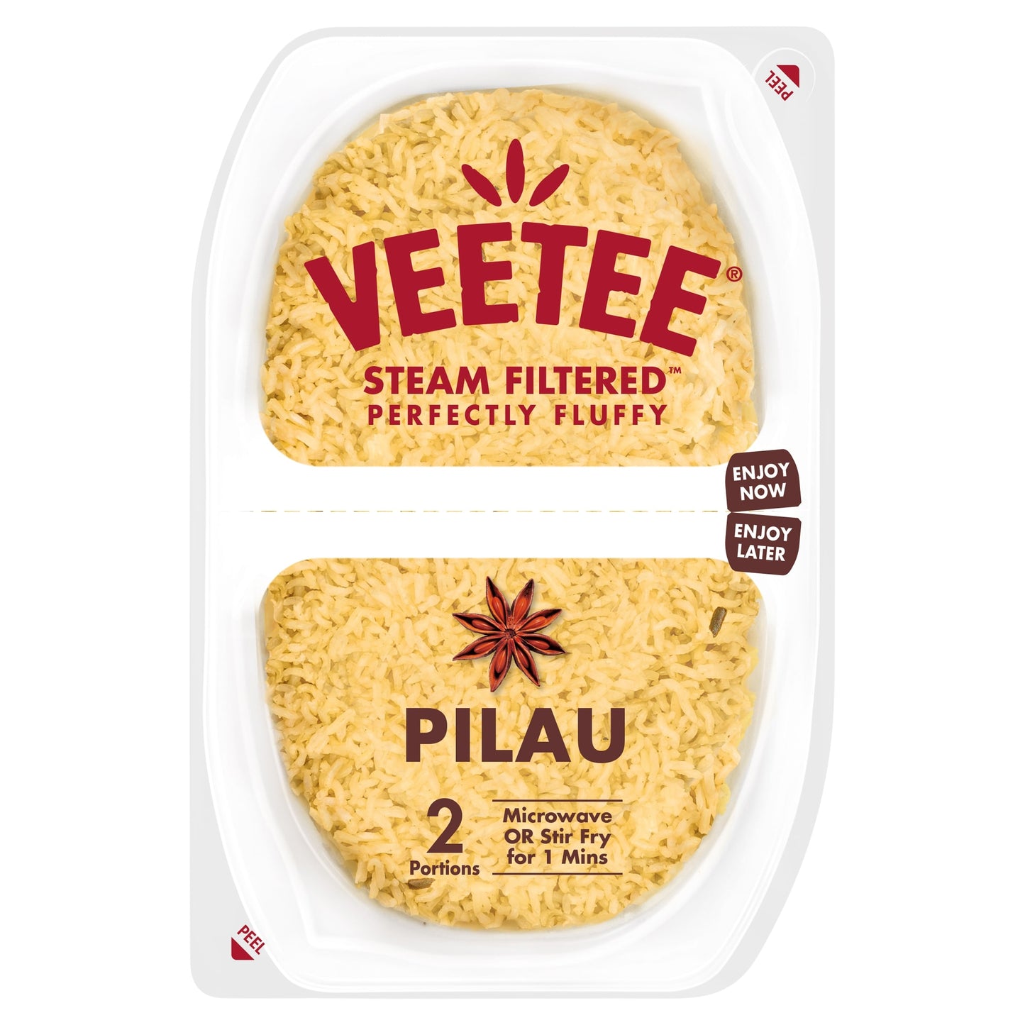 Veetee Heat & Eat Pilau Rice Pots 2X125g — image 1