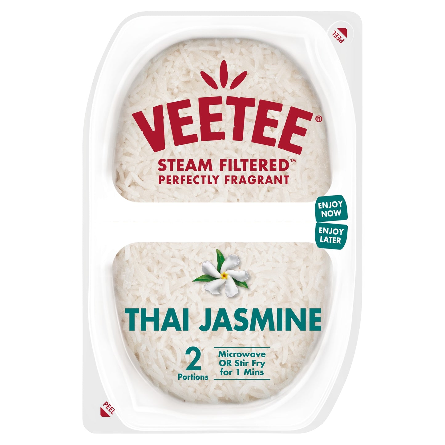 Veetee Heat Eat Thai Jasmine Rice 2X140g — image 1
