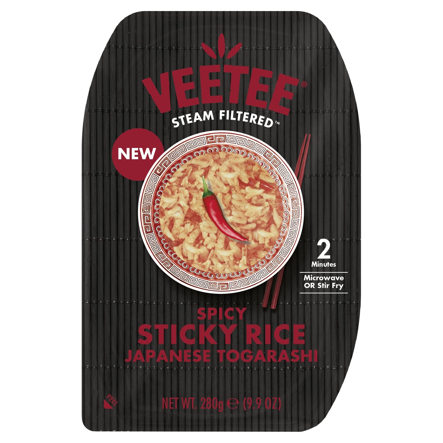 Veetee Japanese Togarashi Spicy Sticky Rice 280g — image 1