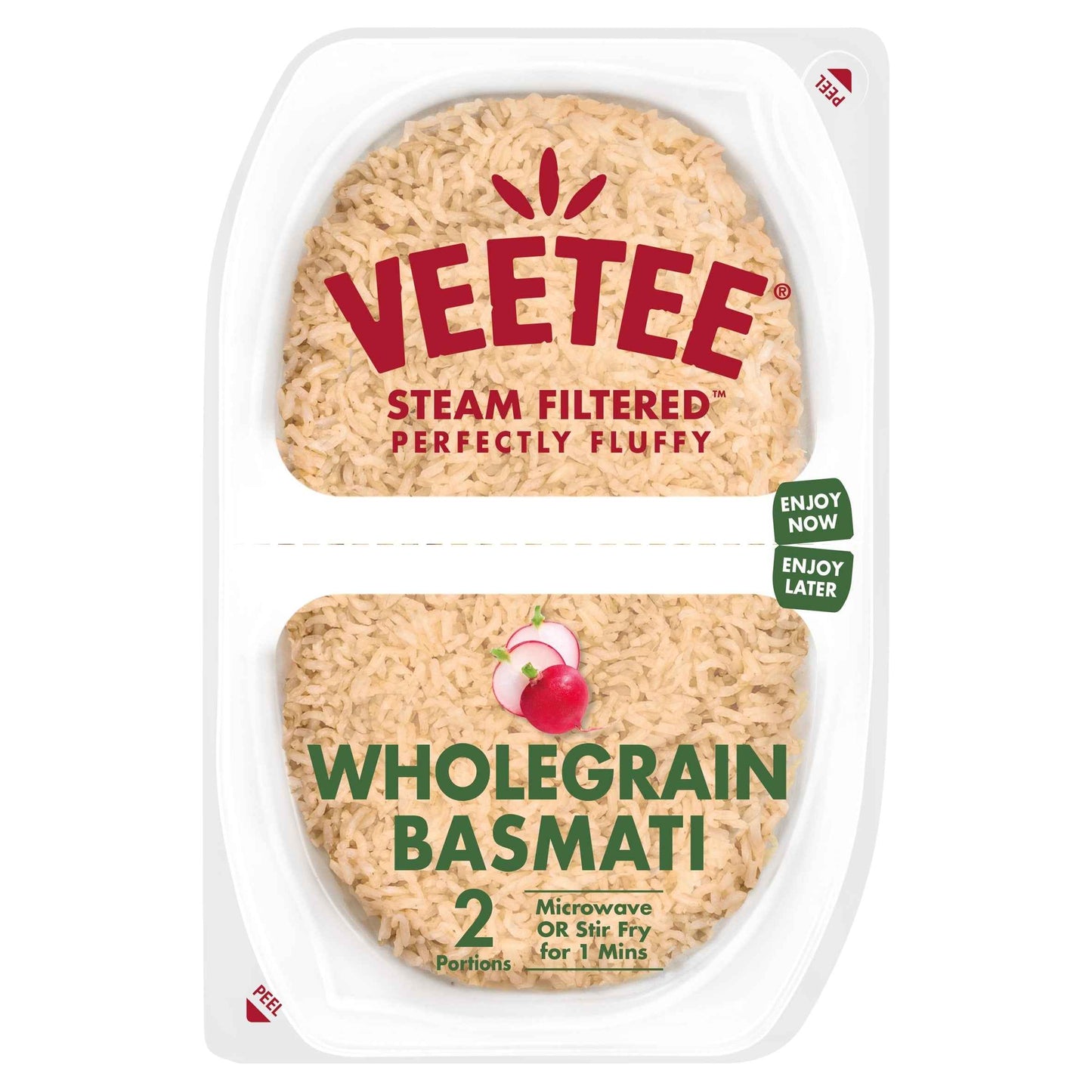 VEETEE Wholegrain Basmati Rice Pots 2x130g