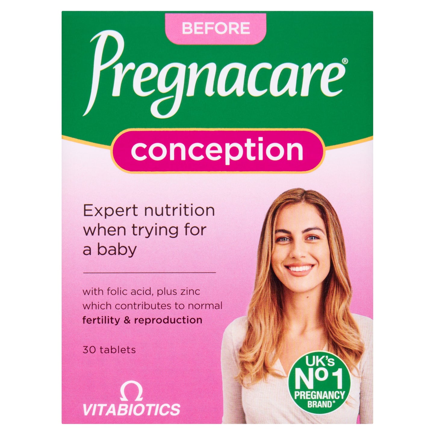 Vitabiotics Pregnacare Before Conception Prenatal Vitamin Tablets with Conception 30s — image 1