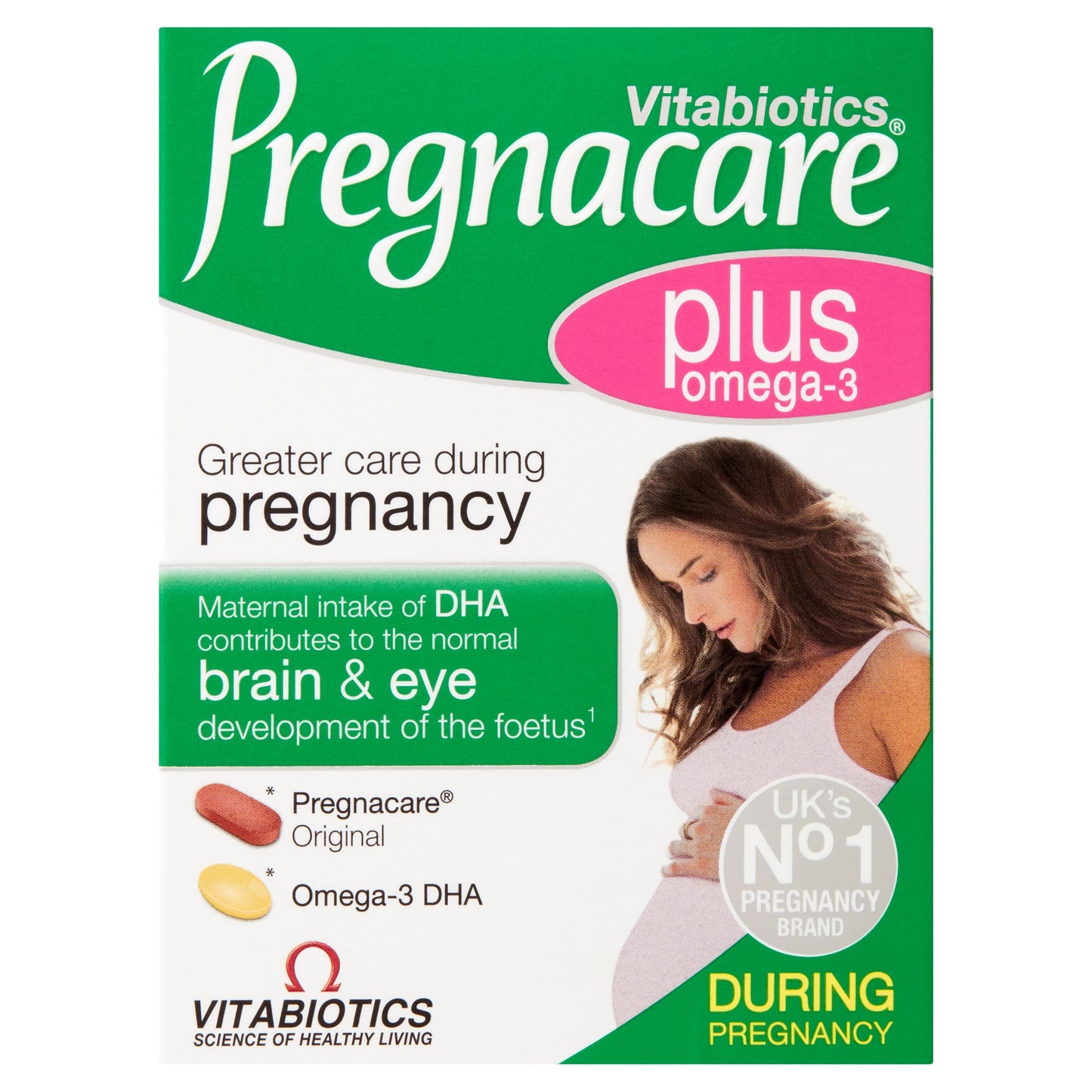 Vitabiotics Pregnacare Plus Prenatal Vitamin & Omega-3 Capsules 60s — image 1