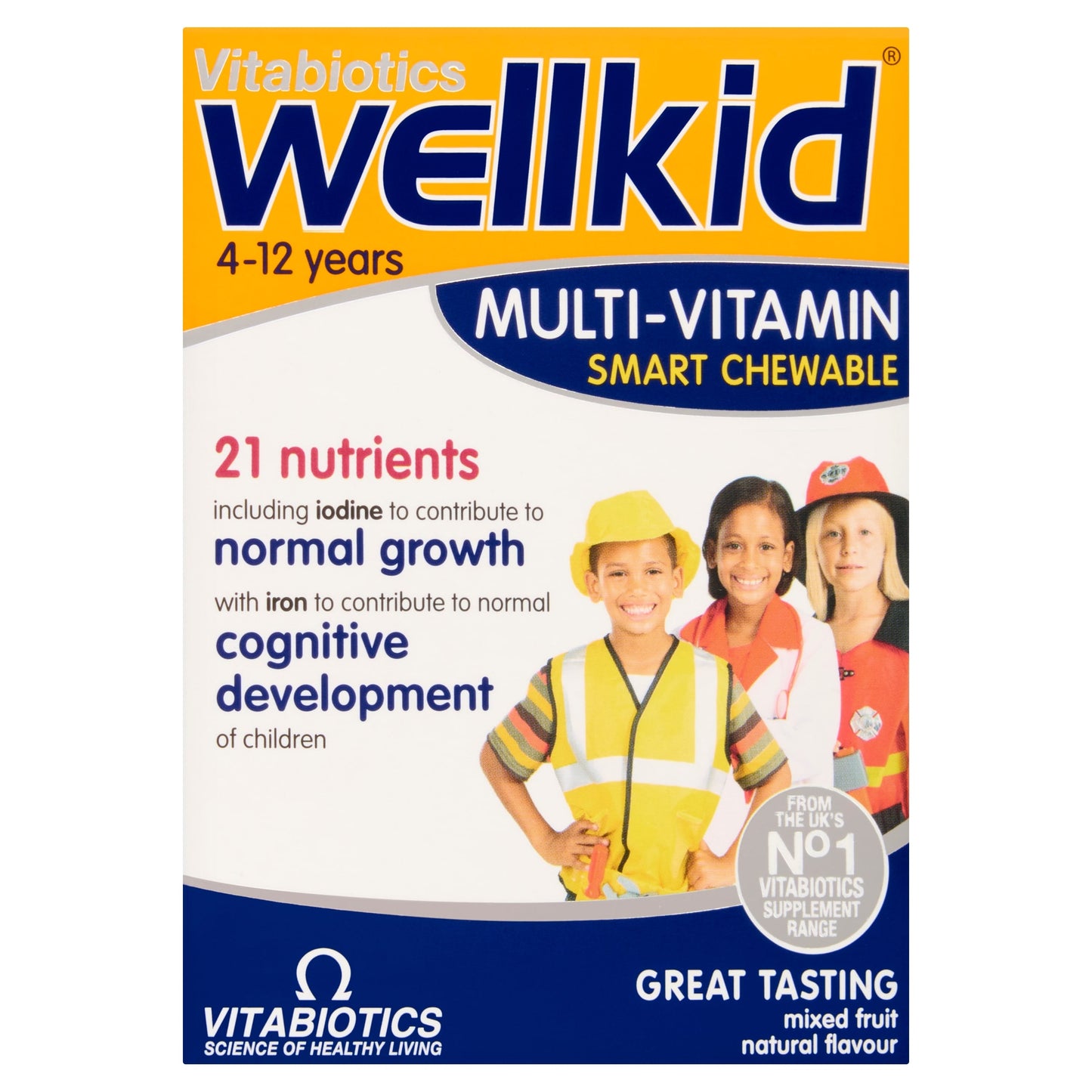 Vitabiotics Wellkid Multi-Vitamin Mixed Fruit Flavoured Chewable Tablets 30s — image 1