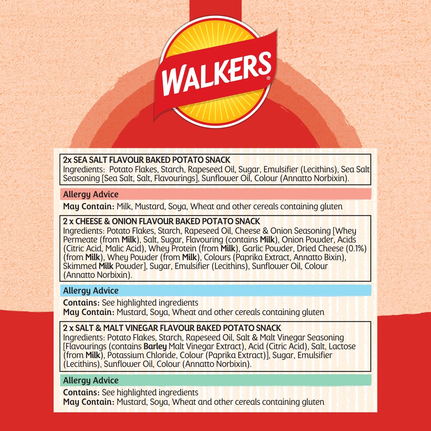 Walkers Baked Variety Multipack Crisps 6x22g — image 5