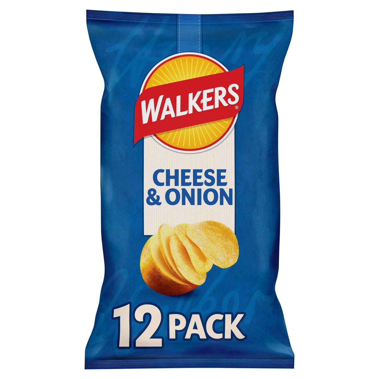 WALKERS Cheese & Onion Multipack Crisps 12x25g