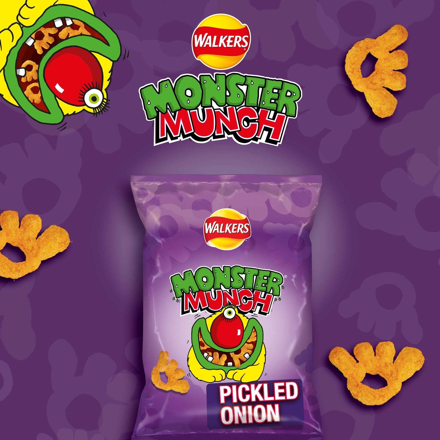 WALKERS Monster Munch Pickled Onion Crisps 40g