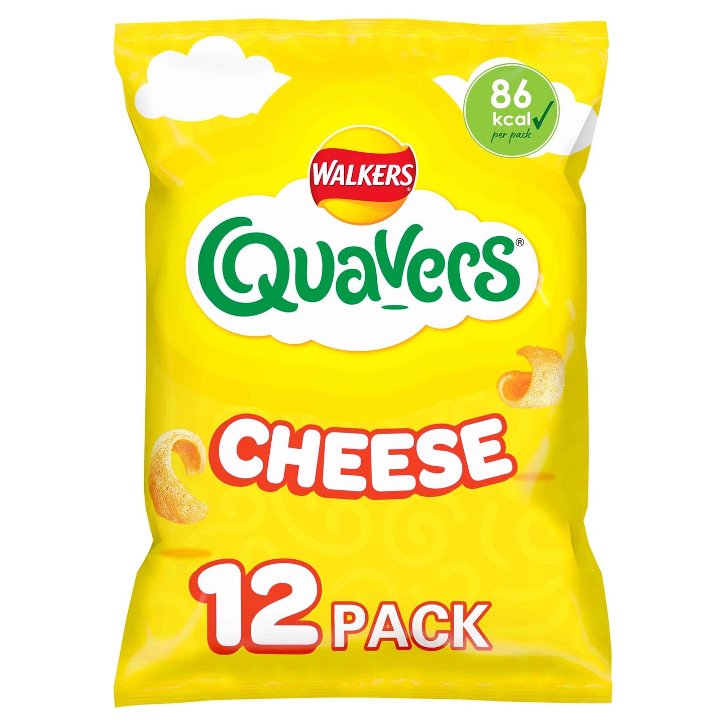 WALKERS Quavers Cheese Multipack Crisps 12x16g
