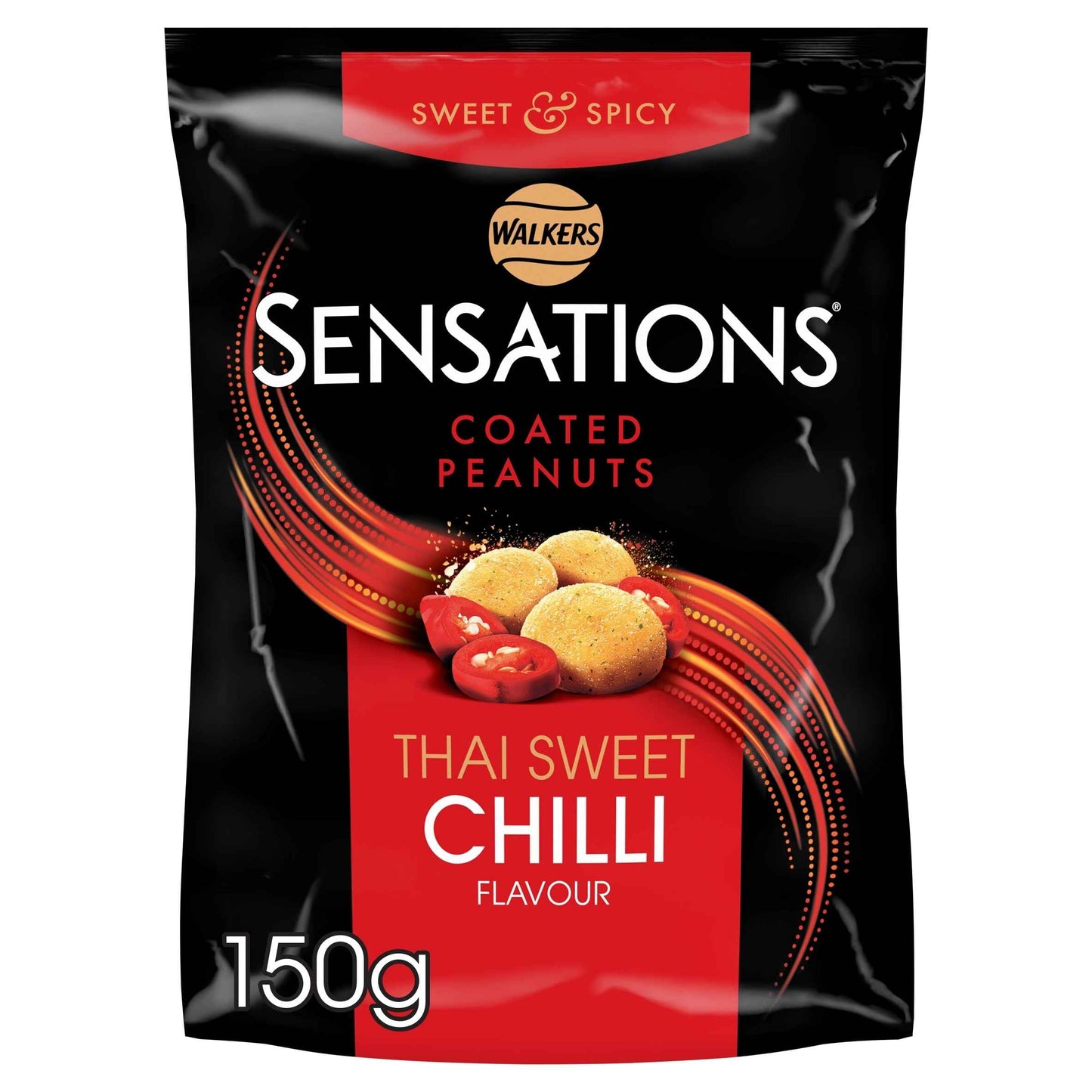 Walkers SENSATIONS Coated Peanuts Thai Sweet Chilli 150g