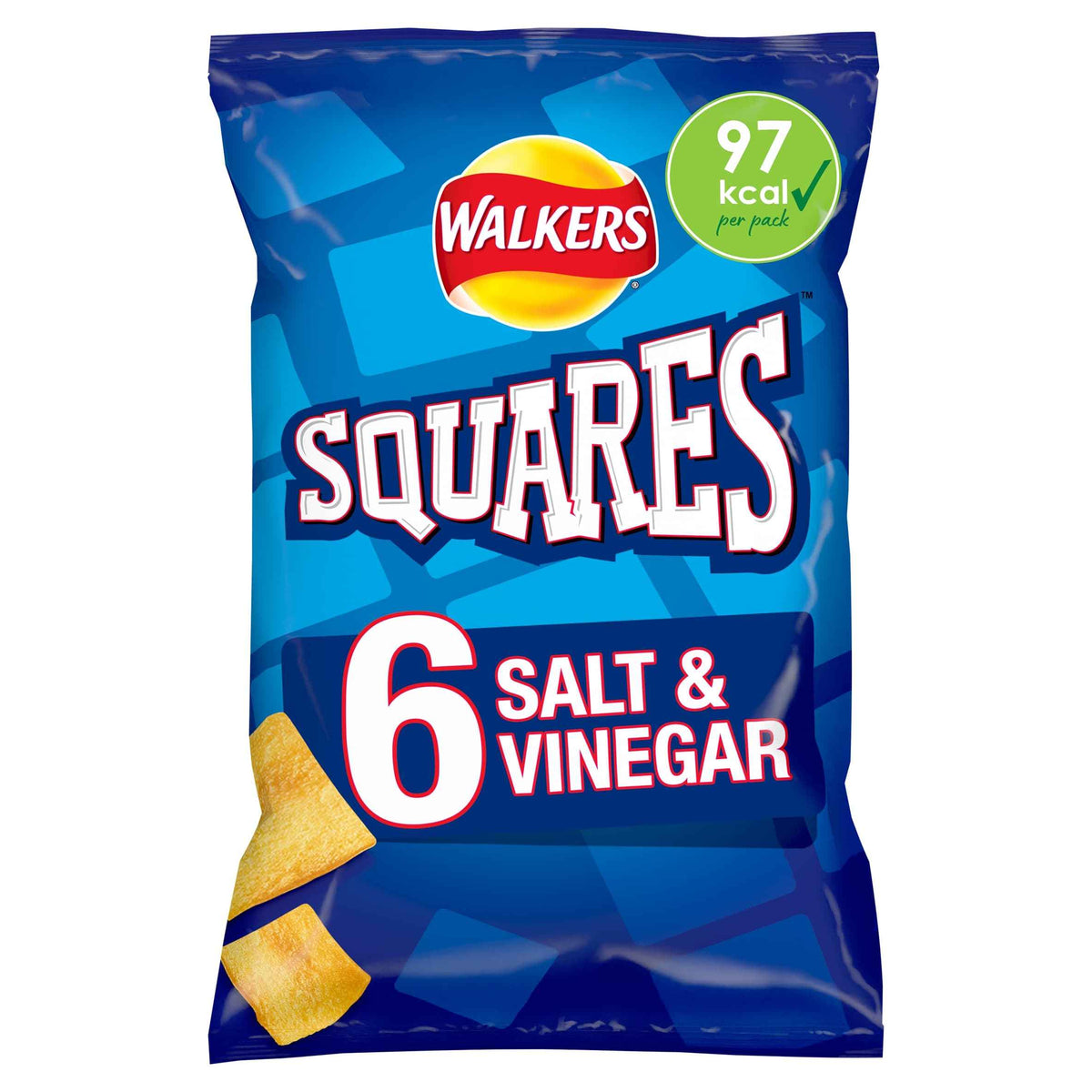 walkers squares salt vinegar multipack crisps 6x22g 3 6x22g pack