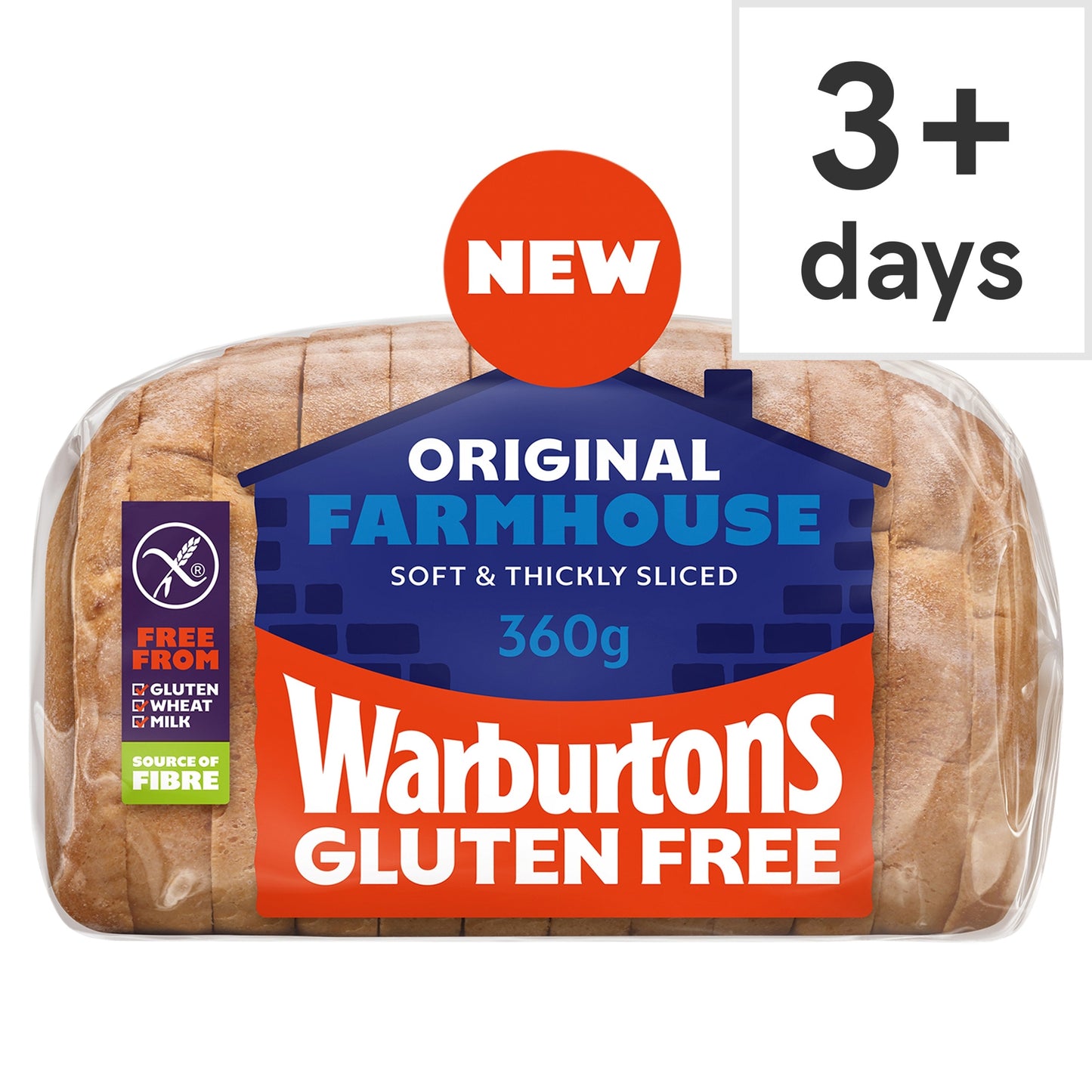 Warburtons Gluten Free Original Farmhouse White Bread 360g — image 1