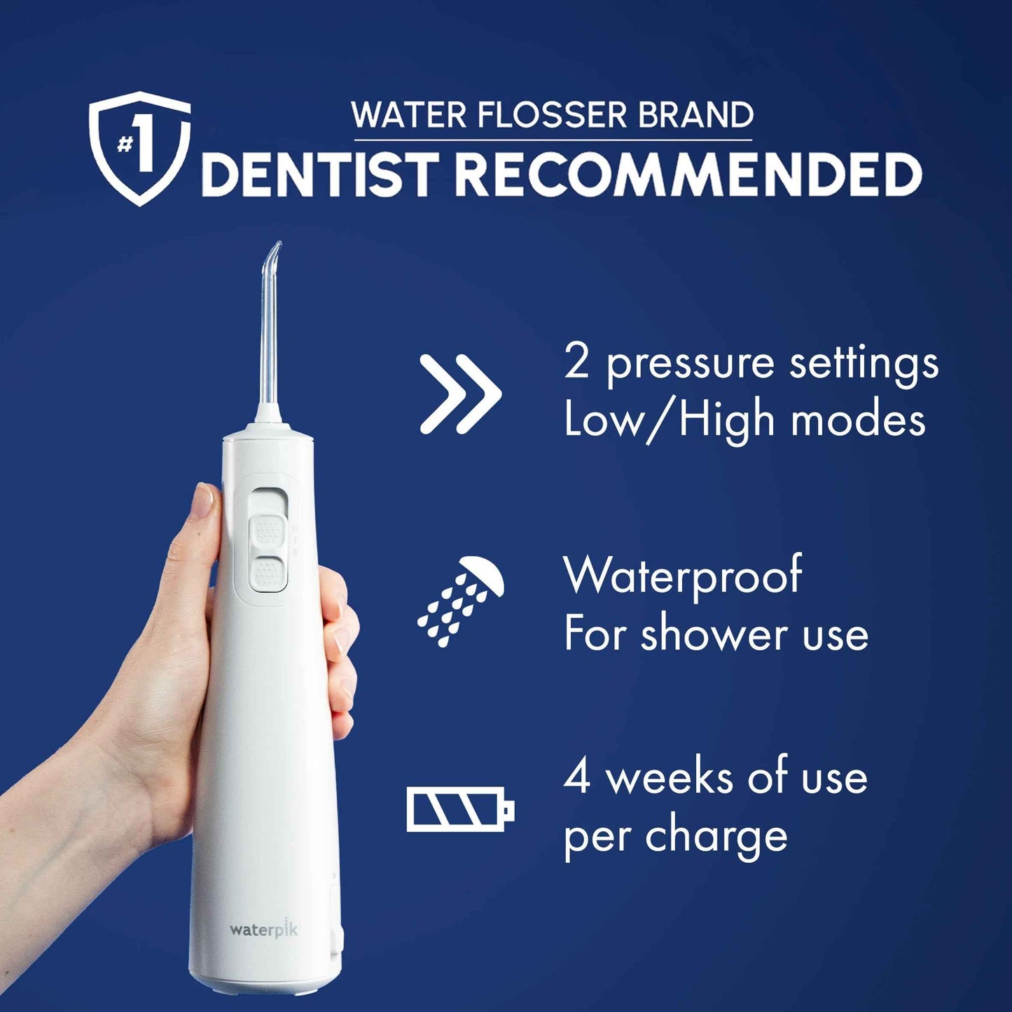 WATERPIK Cordless Pulse White Water Flosser