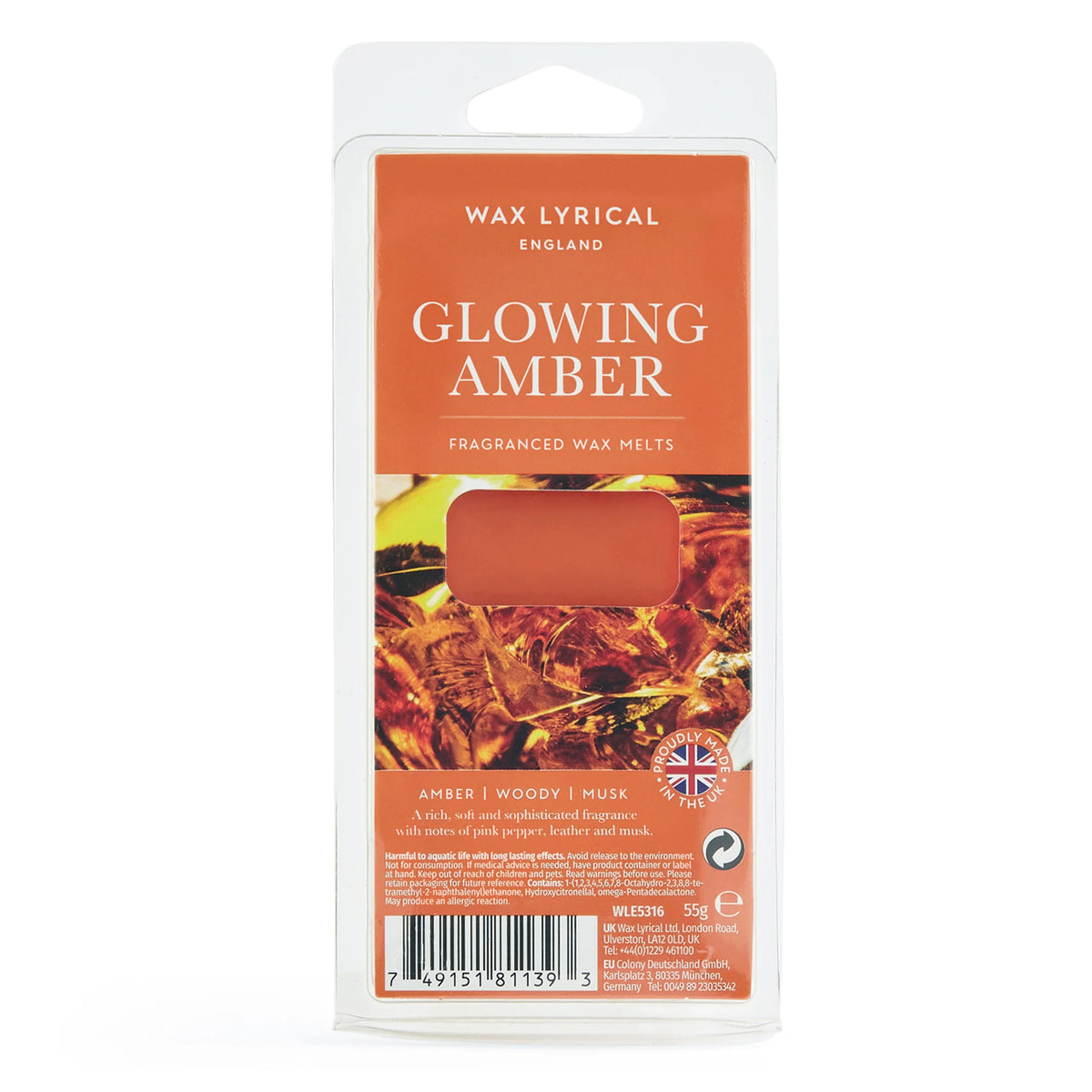 Wax Lyrical Glowing Amber Wax Melt 55g — image 1