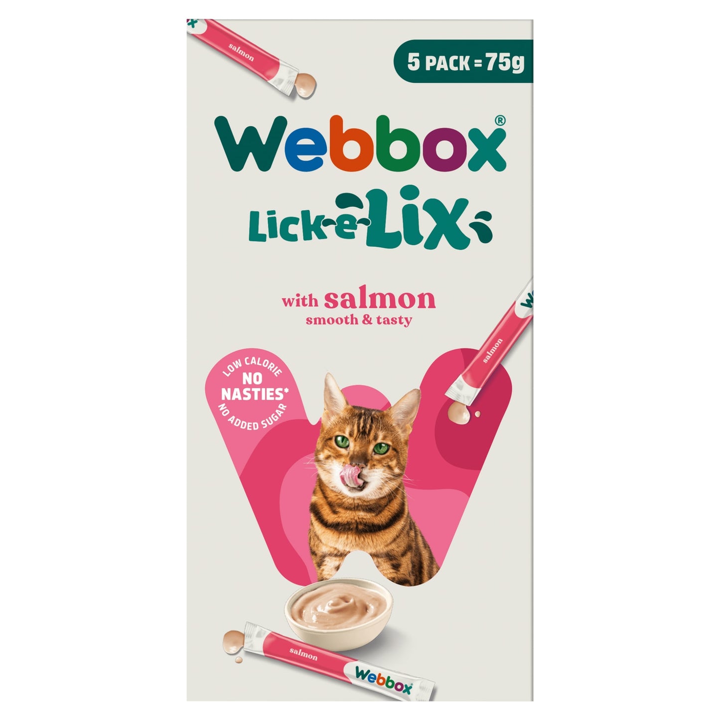 Webbox Lick-e-Lix Cat Treats - Salmon 5 x 15g — image 1