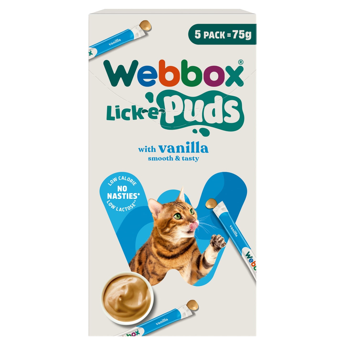 Webbox Lick-e-Puds Cat Treats - Vanilla 5 x 15g (75g) — image 1