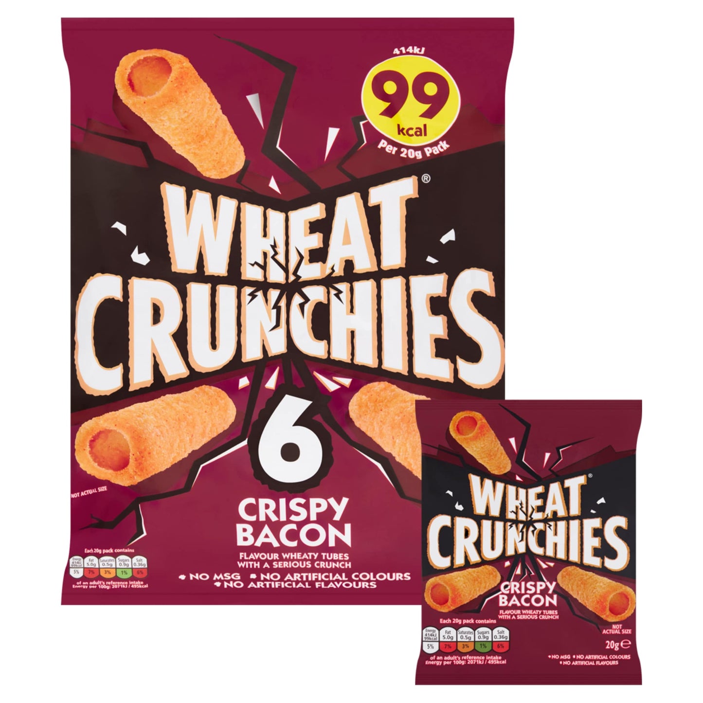 Wheat Crunchies Bacon Multipack Crisps 6x20g — image 2