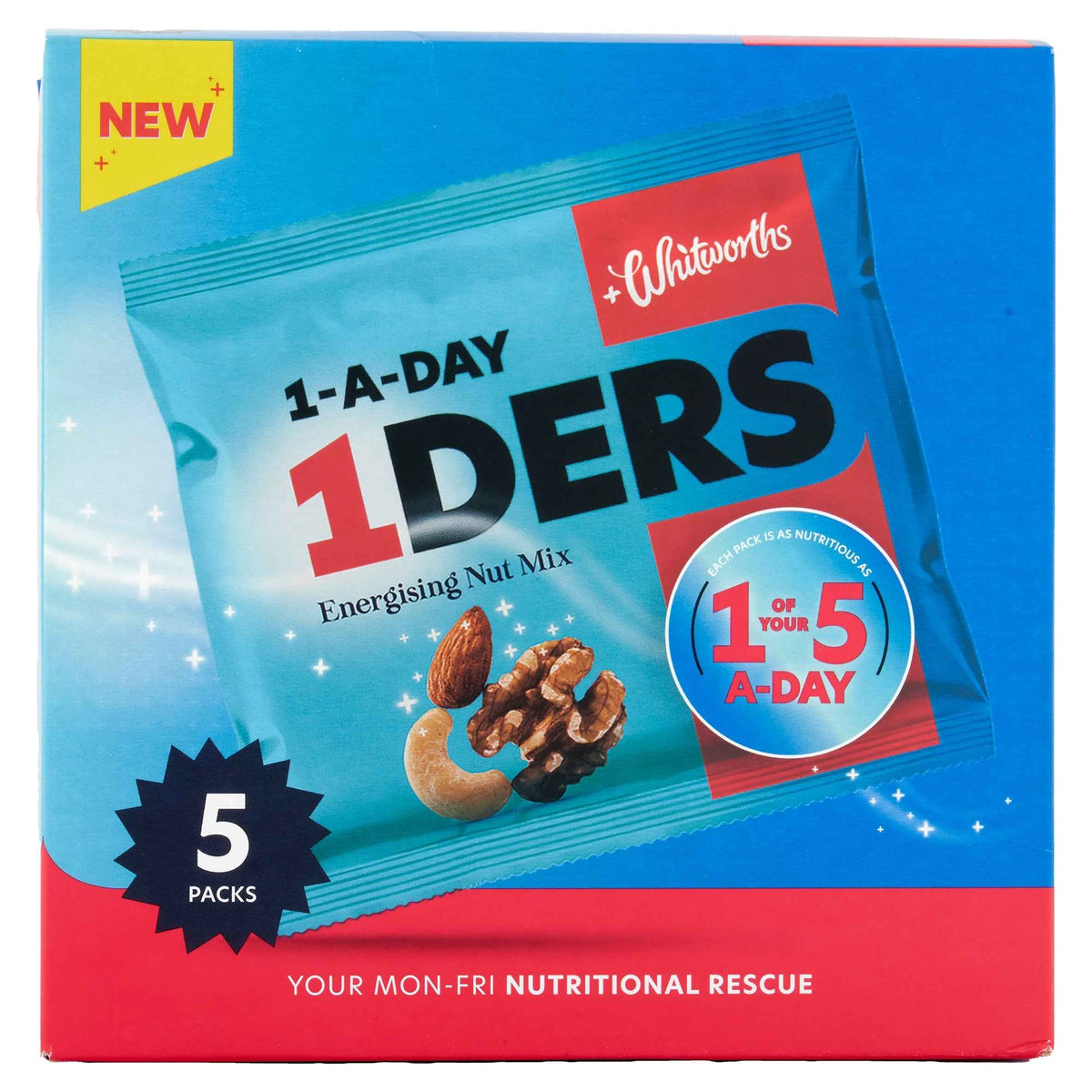 Whitworths 1-ders Nut Mix 5x25g Multipack