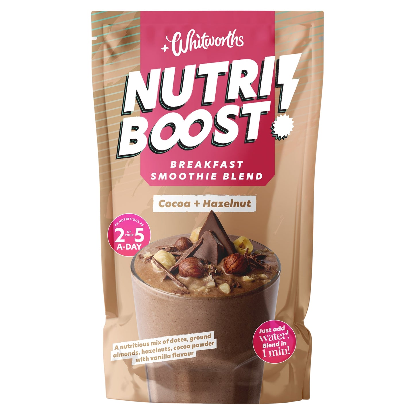 Whitworths Nutriboost Cocoa & Hazelnut Smoothie Blend 75g — image 1