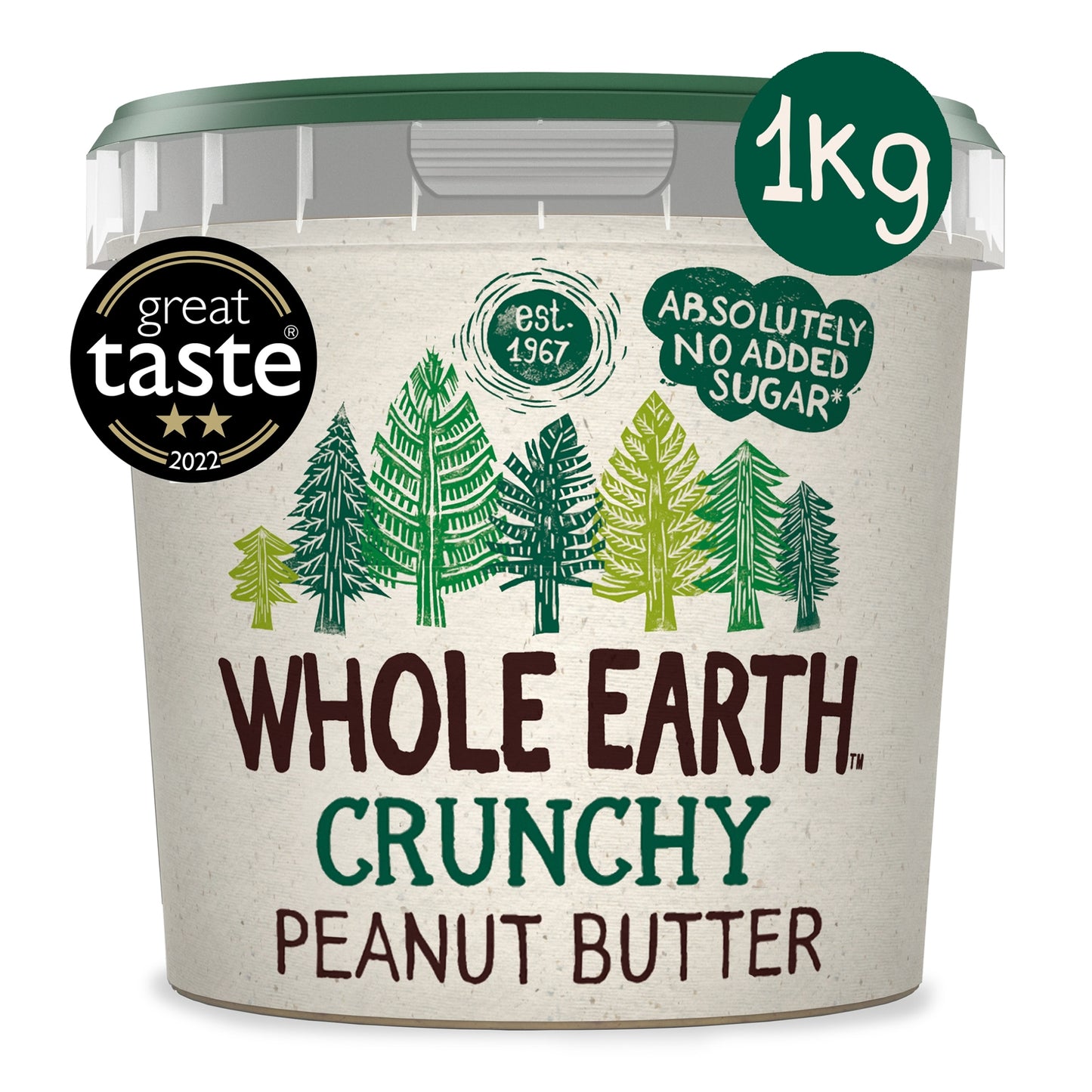 Whole Earth Crunchy Peanut Butter 1Kg — image 1