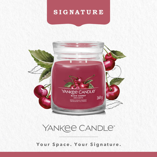 Yankee Candle Signature Black Cherry Medium Candle 368g — image 2