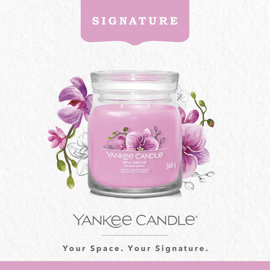 YANKee CANDLe Signature Wild Orchid Medium Jar 368g 368g pack shot