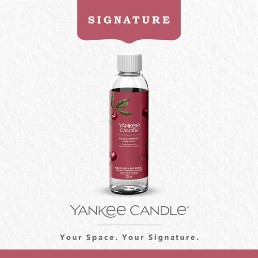 Yankee Classic Black Cherry Reed Diffuser Refill 200ml 200ml pack shot