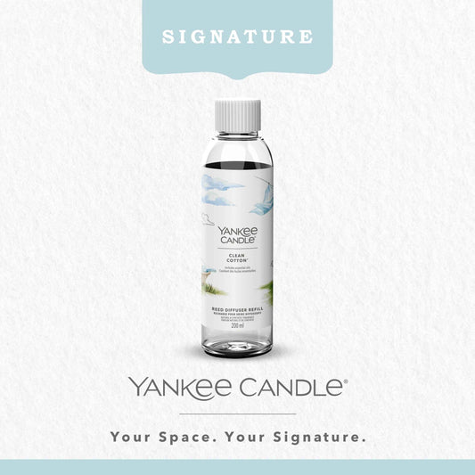 Yankee Classic Clean Cotton Reed Diffuser Refill 200ml 200ml pack shot