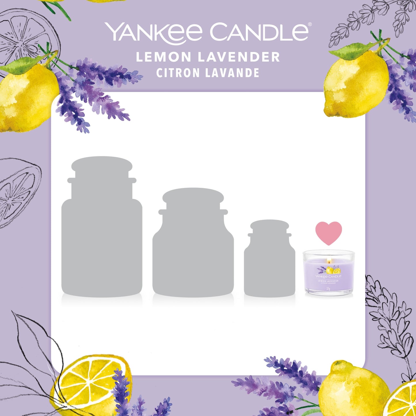 Yankee Lemon Lavender Filled Votive 37g — image 3