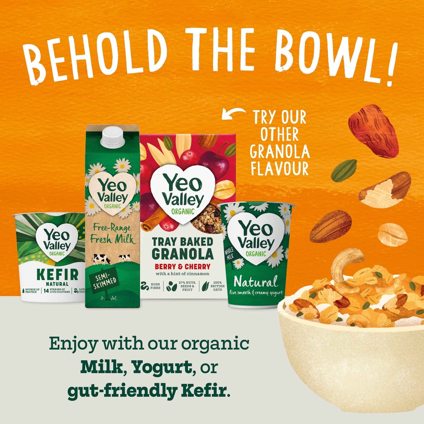Yeo Valley Organic Tray Baked Granola Toasted Nuts & Seeds 360g