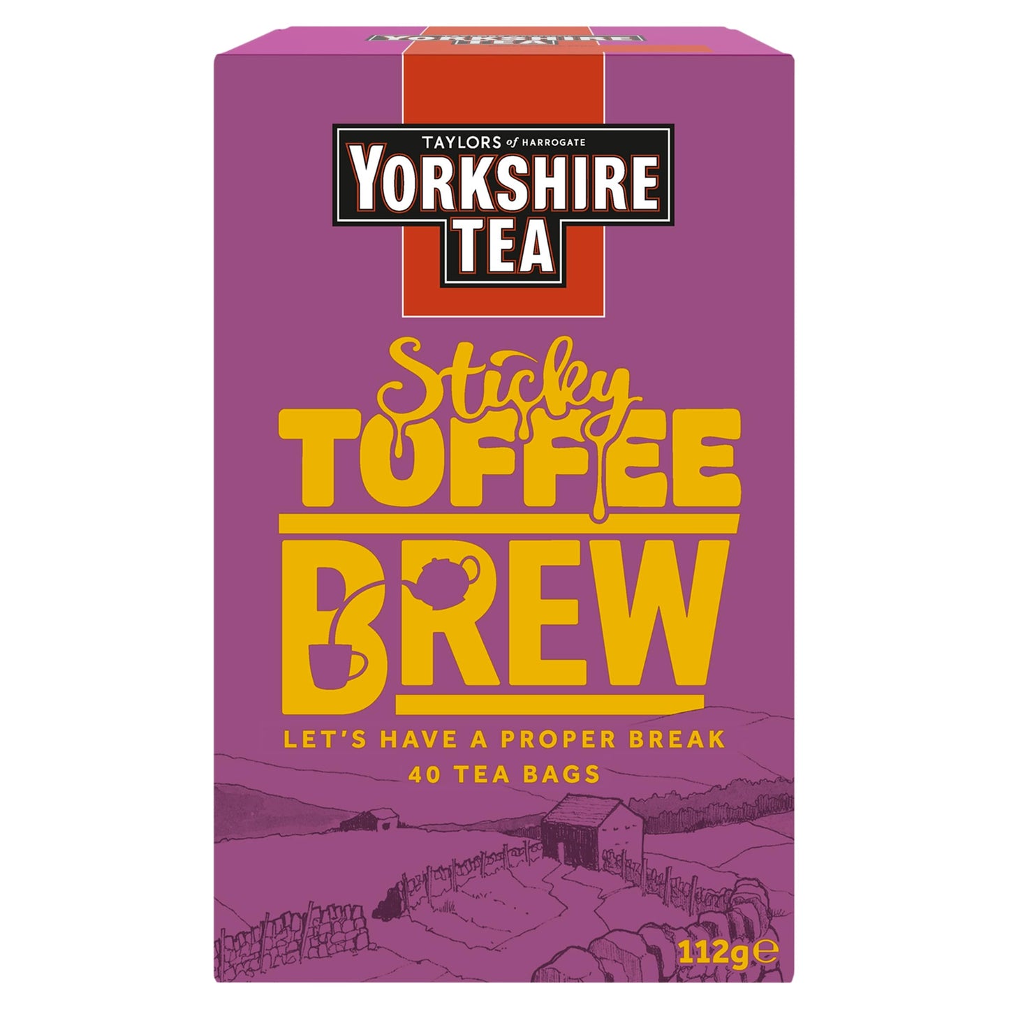 Yorkshire Tea Sticky Toffee Pudding brew 40 bags 112g — image 1