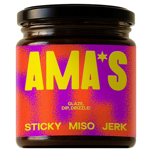 Ama's Sticky Miso Jerk Sauce 185g jar