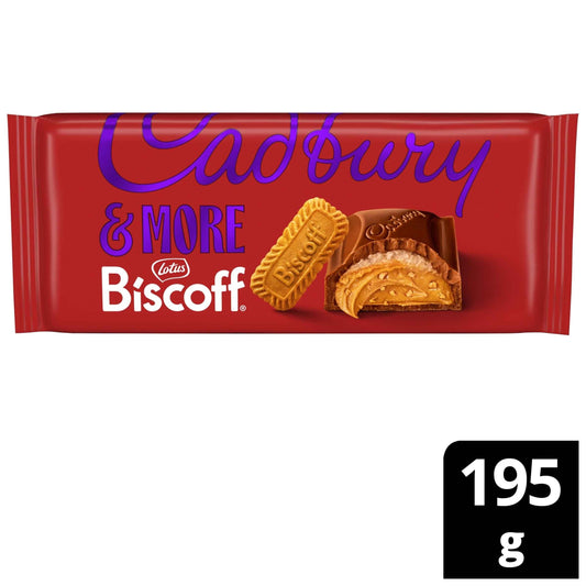 Cadbury Dairy Milk Lotus Biscoff Chocolate Bar 195g