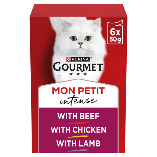 Gourmet Mon Petit Meaty Variety wet cat food pouches