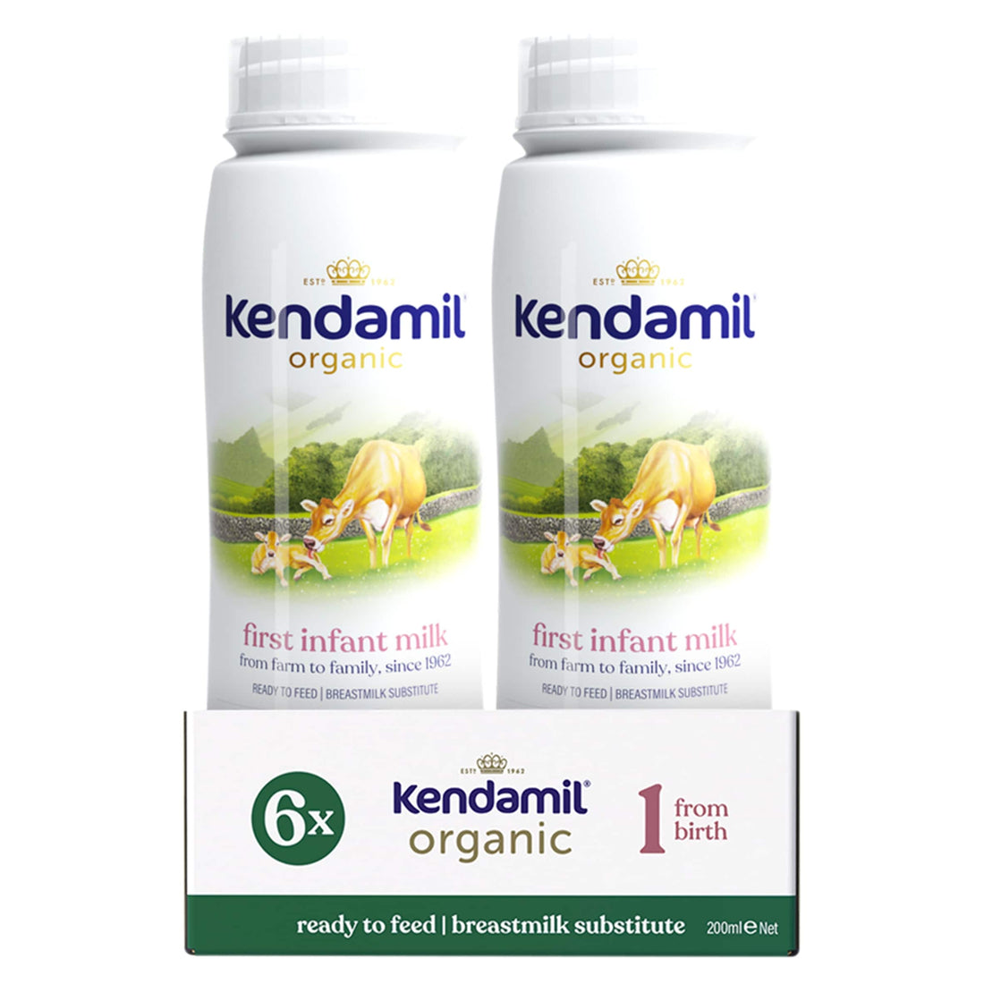 Kendamil Organic Ready to Feed First Infant Milk 6x200ml UK import