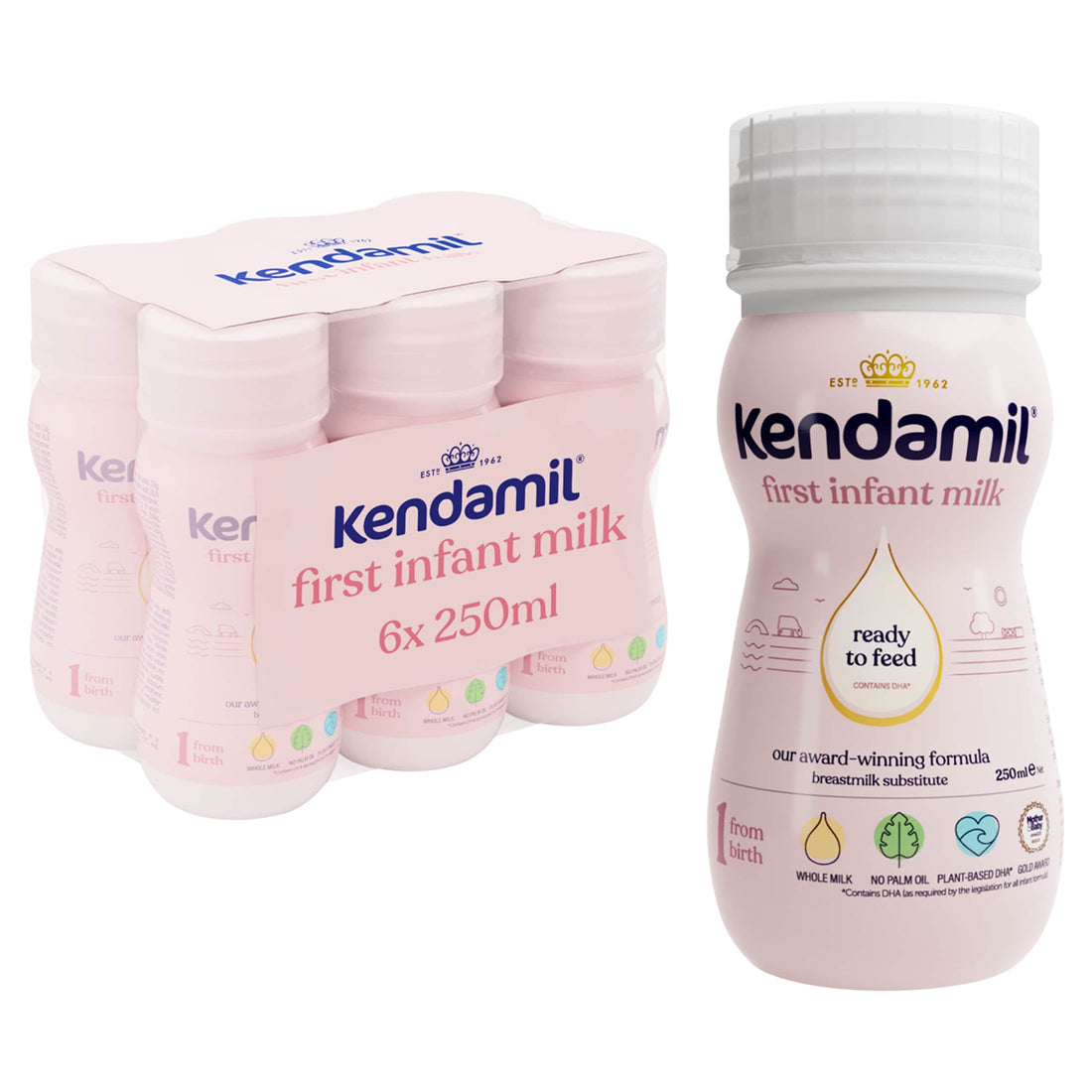 Where to buy Kendamil Ready to Feed First Infant Milk 6x250ml in the USA - UK import from Great British Imports