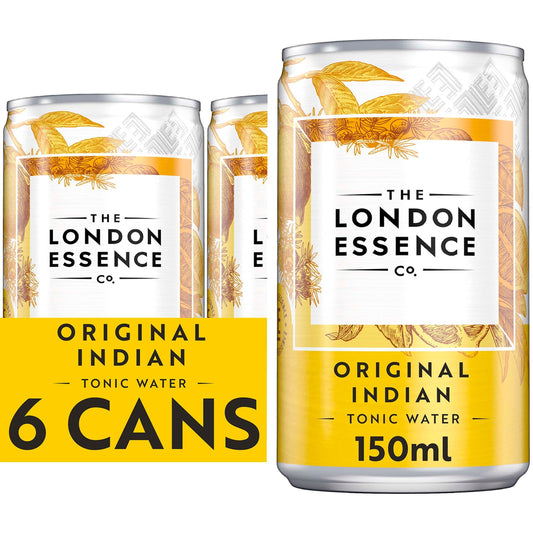 London Essence Original Indian Tonic Water cans 6x150ml UK pack