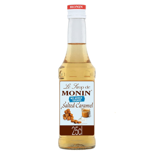 Monin No Added Sugar Salted Caramel Syrup 25cl bottle