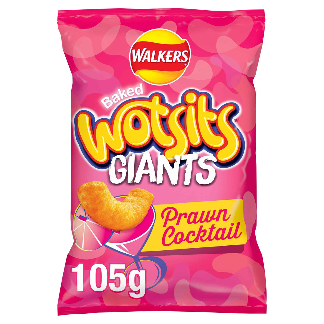 Where to buy Walkers Wotsits Giants Prawn Cocktail Sharing Bag 105g in the USA - UK import from Great British Imports