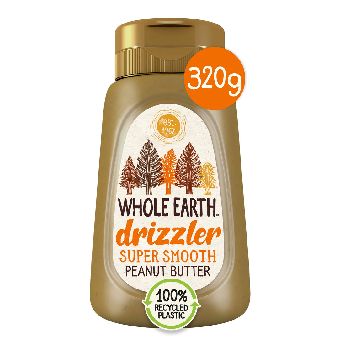 Whole Earth Drizzler Super Smooth Peanut Butter 320g UK import