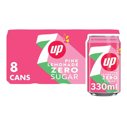 7 UP Pink Lemonade Soft Drink 8 x 330ml — image 1