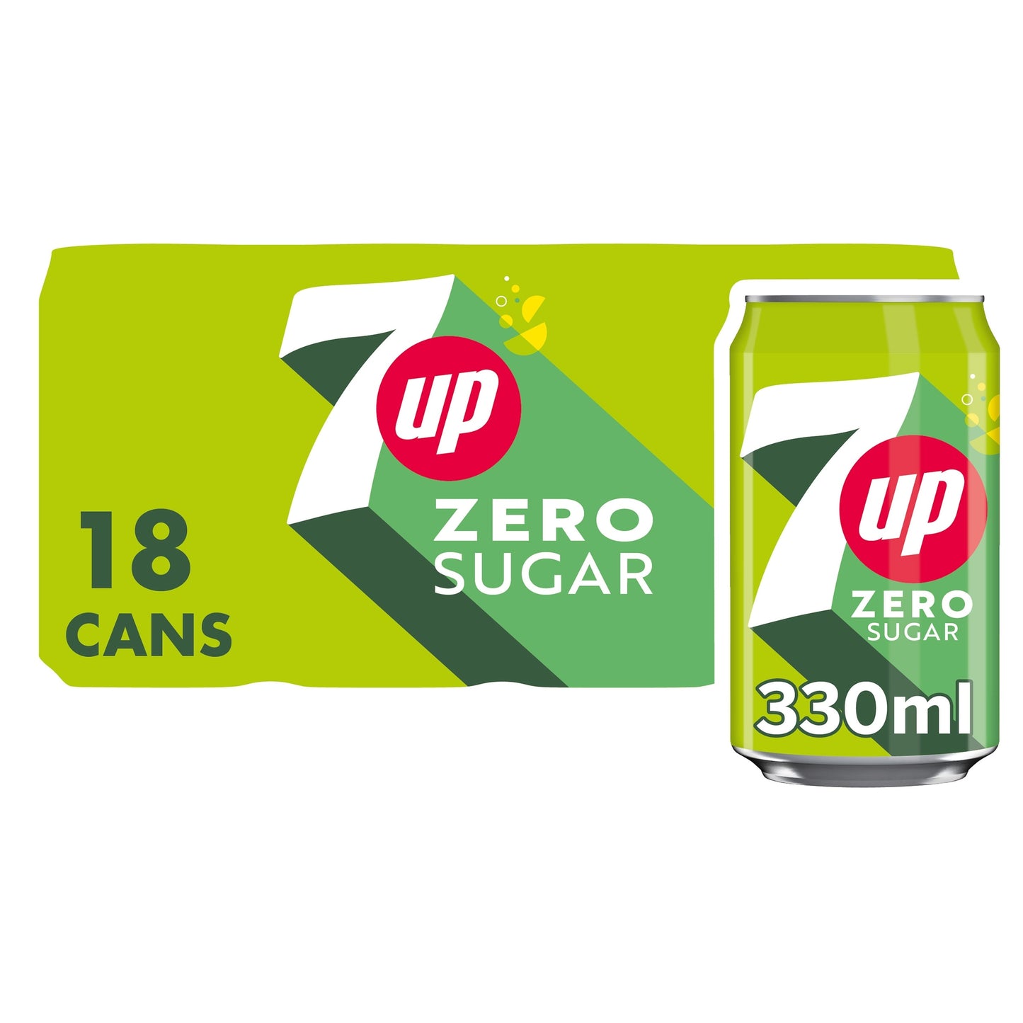 7UP Zero Sugar Lemon & Lime Cans 18 x 330ml — image 1