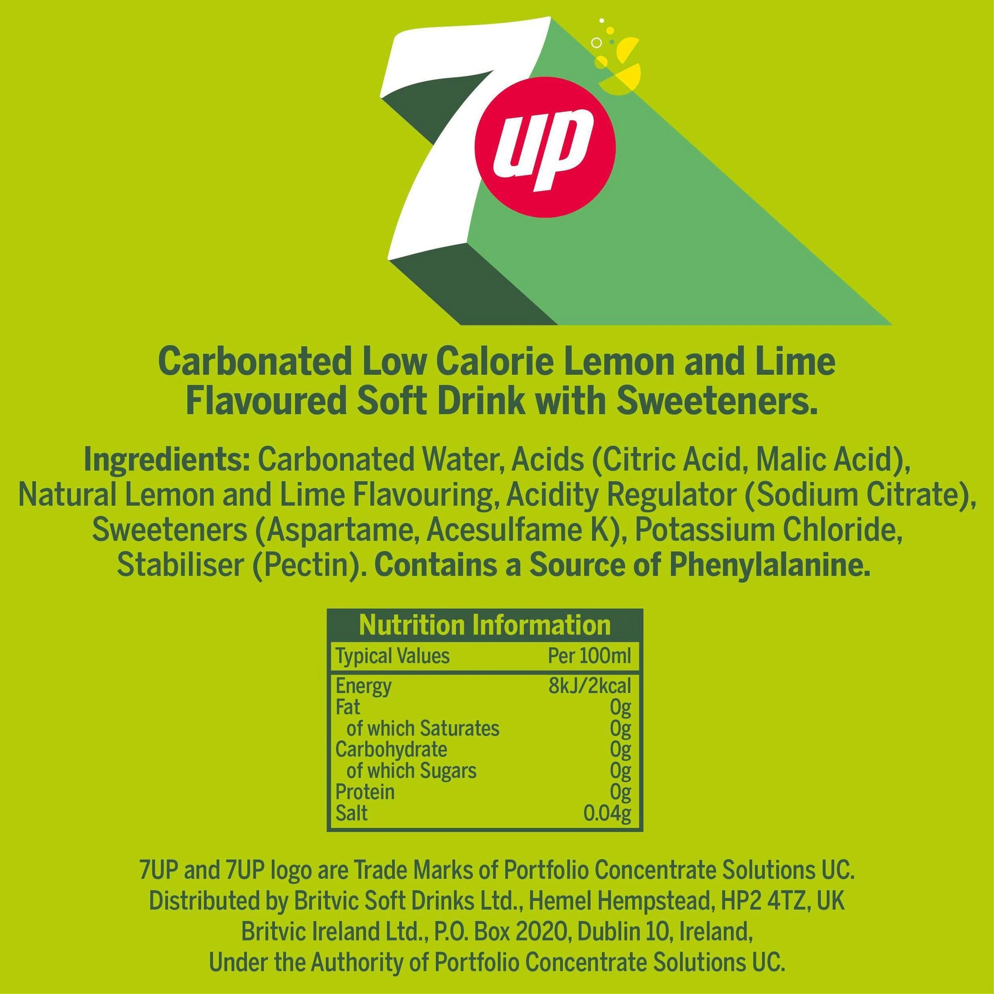 7UP Zero Sugar Lemon & Lime Cans 18 x 330ml — image 2