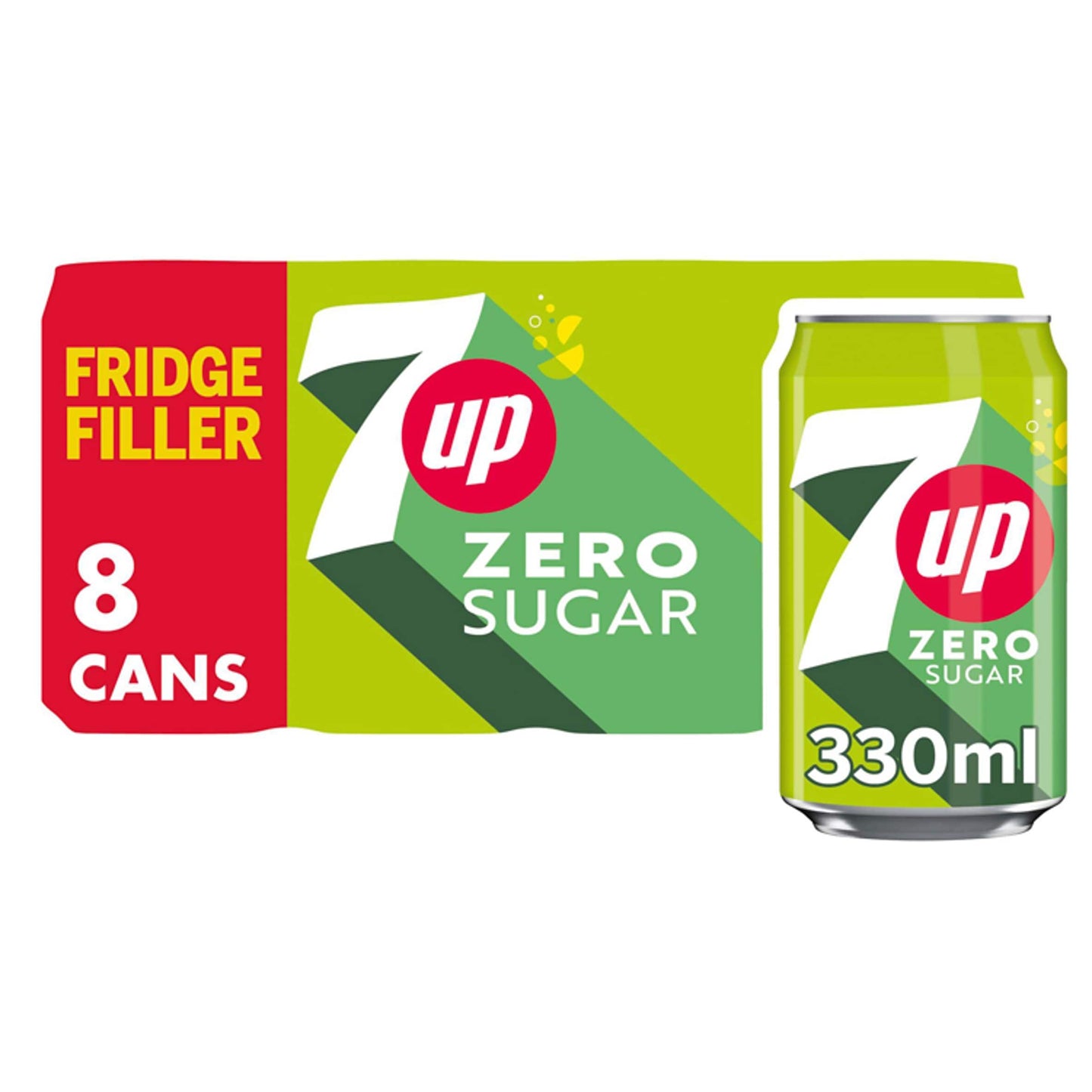7UP Zero Sugar Lemon & Lime Cans 8 x 330ml — image 1