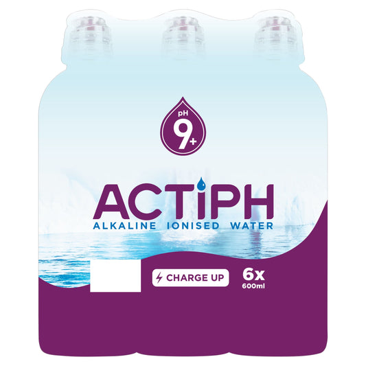 Actiph Alkaline Ionised Water 6X600ml — image 1