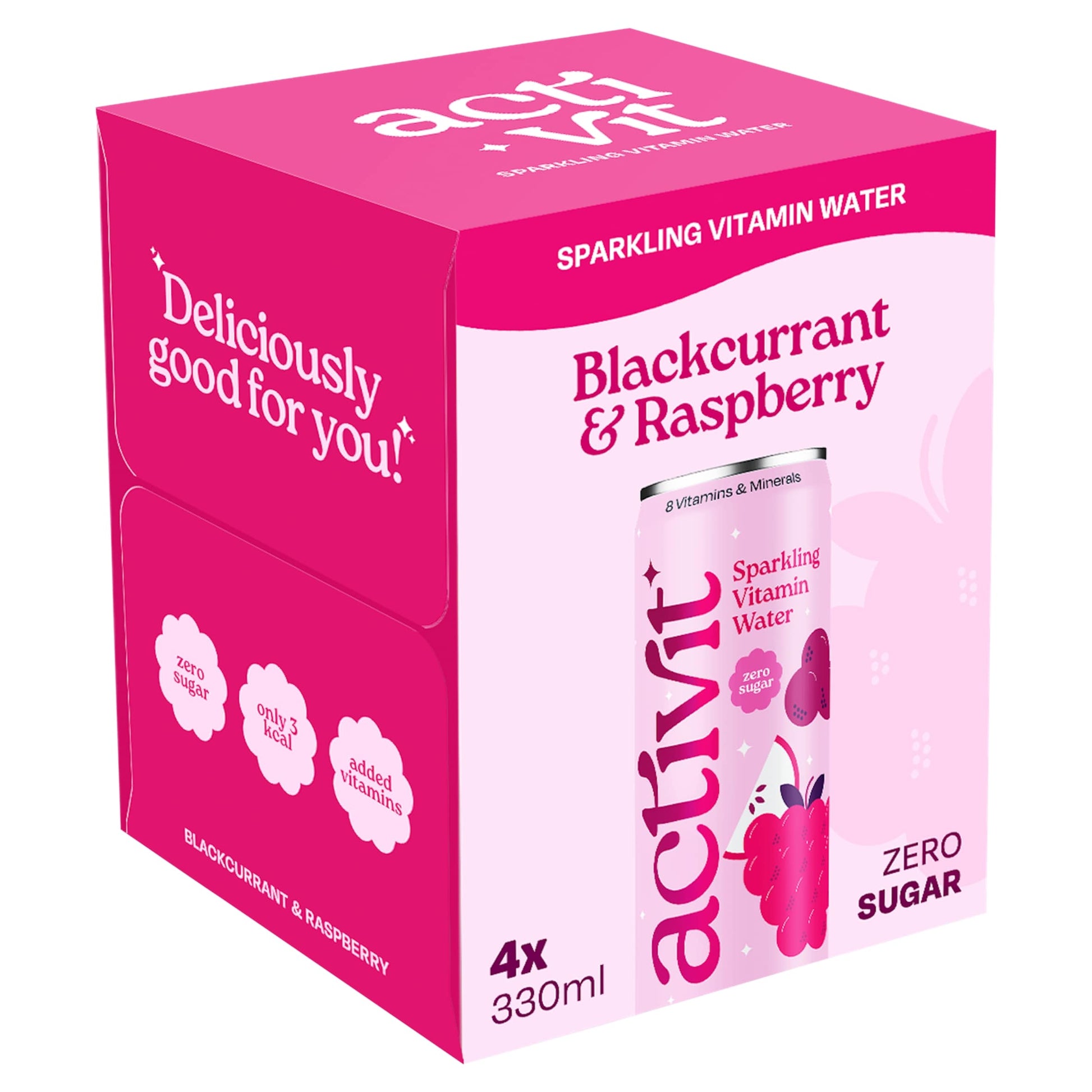 Activit Drink Blackcurrant Apple & Raspberry 4X330ml — image 1