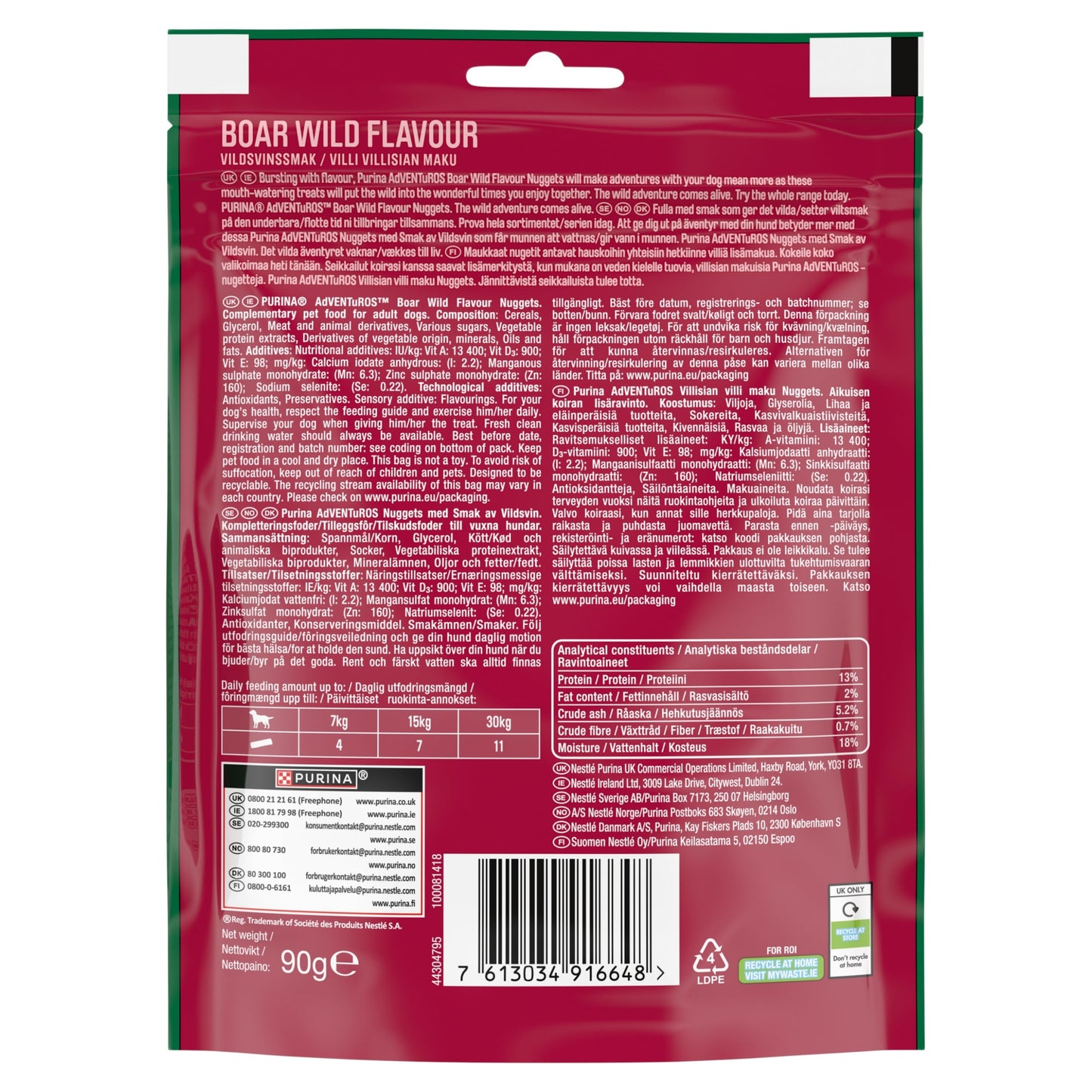 ADVENTUROS Nuggets Wild Boar Dog Treats 90g — image 2
