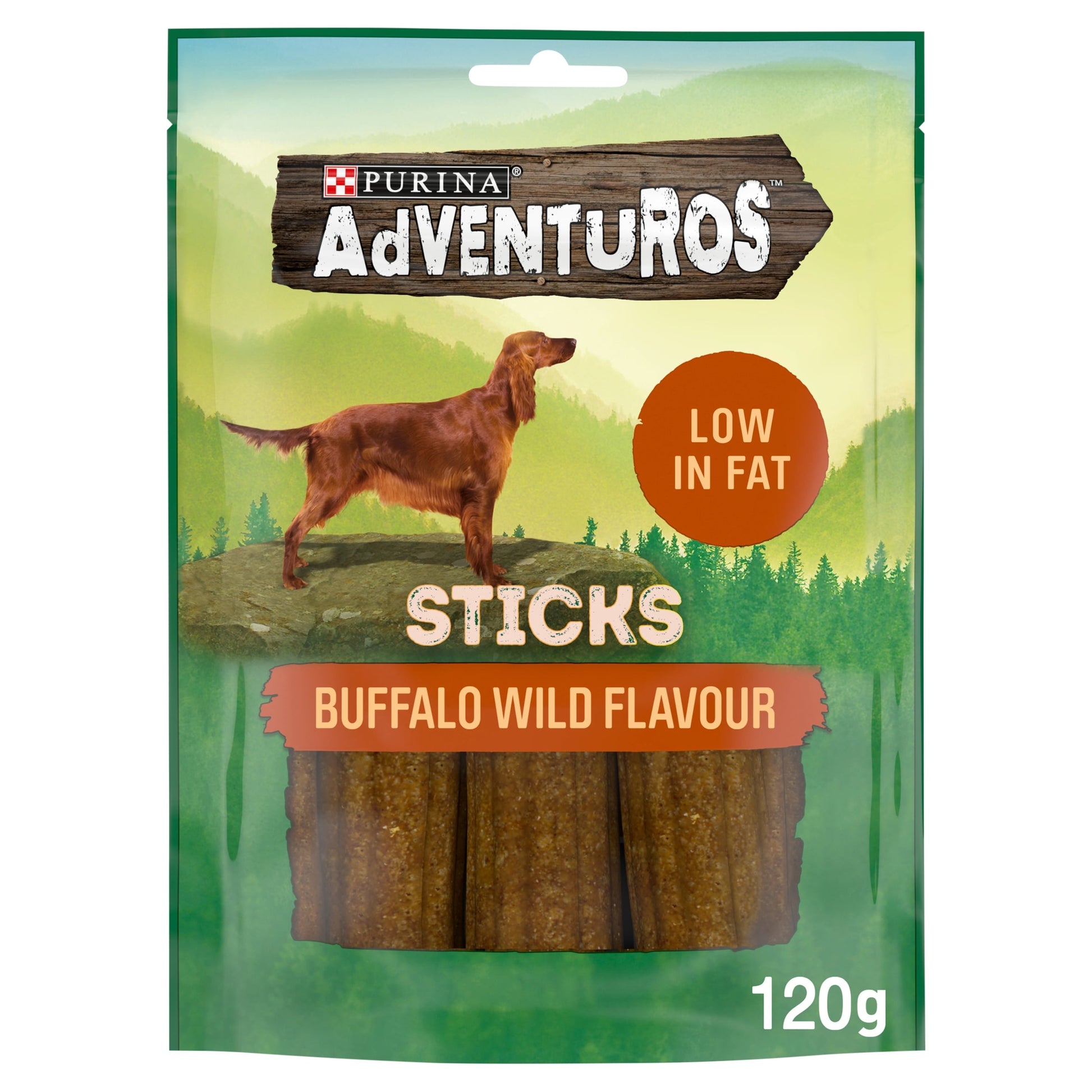 Adventuros Sticks Dog Treats Buffalo Flavour 120g — image 1