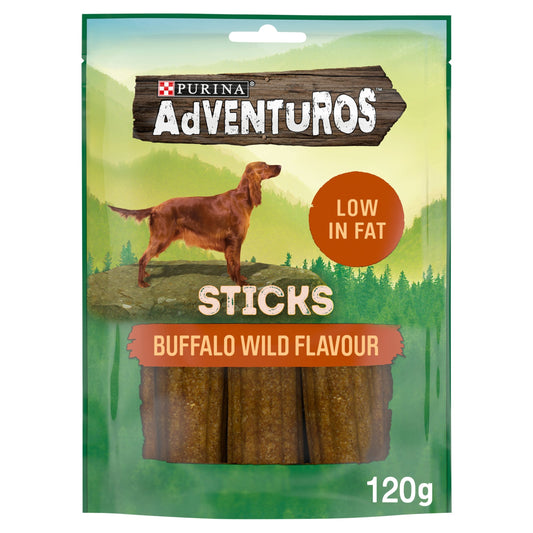 Adventuros Sticks Dog Treats Buffalo Flavour 120g — image 1