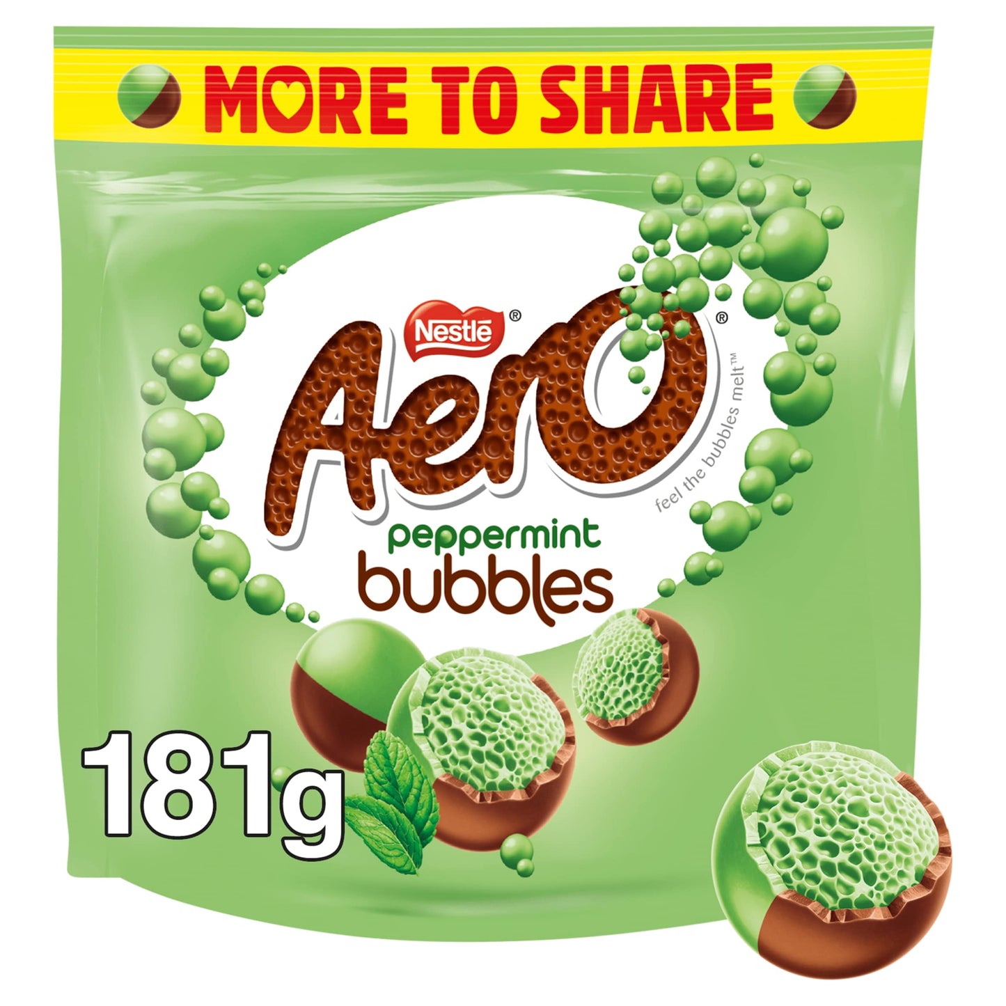 Aero Bubbles Peppermint Share Bag 181g — image 1