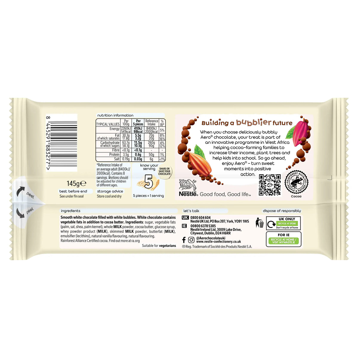 Aero Milkybar White Chocolate 145g — image 3